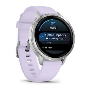 Garmin Venu 4 - 41 mm - Lavanta Mavisi Silikon Kayışlı