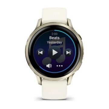 Garmin Venu 4 - 41 mm - Lunar Gold Silikon Kayışlı