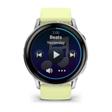 Garmin Venu 4 - 45 mm - Gümüş Sarı Silikon Kayışlı