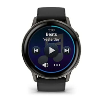 Garmin Venu 4 - 45 mm - Siyah Silikon Kayışlı