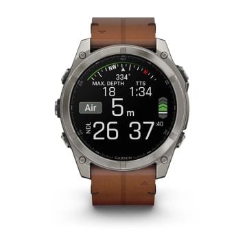 Garmin Fenix 8 - 51 mm, AMOLED - Sapphire, Titanyum, Deri Kayışlı
