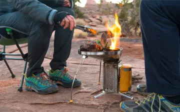 CampStove Complete Cook Kit Elektrik Üreten Odunlu Kamp Pişirme Seti