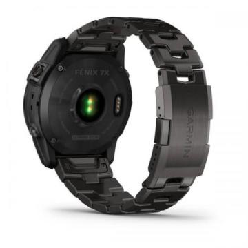 Garmin fenix 7X Sapphire Solar -  Karbon Gri DLC Titanyum - Titanyum Kayış