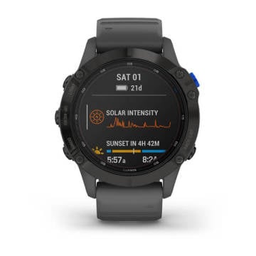 Garmin Fenix 6 Pro Solar Multispor GPS Akıllı Saat Siyah - Gri Kayış