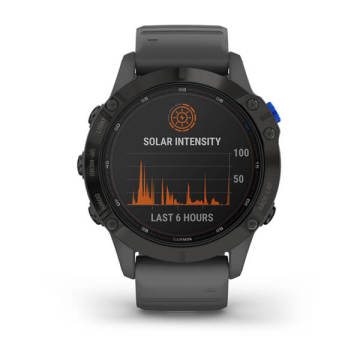 Garmin Fenix 6 Pro Solar Multispor GPS Akıllı Saat Siyah - Gri Kayış