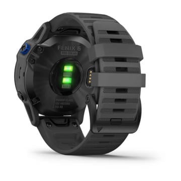 Garmin Fenix 6 Pro Solar Multispor GPS Akıllı Saat Siyah - Gri Kayış