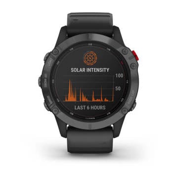 Garmin Fenix 6 Pro Solar Multispor GPS Akıllı Saat Koyu Gri - Siyah Kayış
