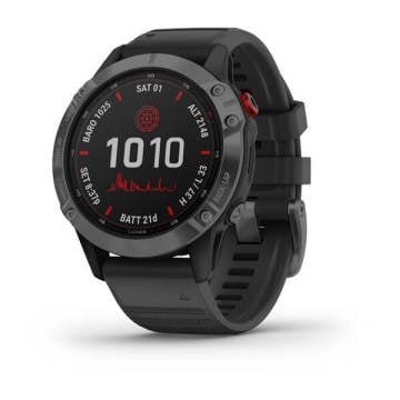 Garmin Fenix 6 Pro Solar Multispor GPS Akıllı Saat Koyu Gri - Siyah Kayış