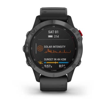 Garmin Fenix 6 Pro Solar Multispor GPS Akıllı Saat Koyu Gri - Siyah Kayış