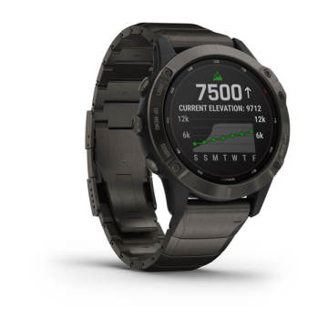 Garmin Fenix 6 Pro Solar Titanyum Multispor GPS Akıllı Saat - Titanyum Kayış