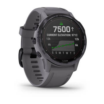 Garmin Fenix 6S Pro Solar Ametist Çelik Multispor GPS Akıllı Saat - Gri Kayış
