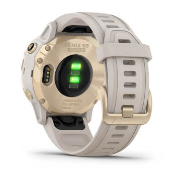 Garmin Fenix 6S Pro Solar Light Gold Multispor GPS Akıllı Saat - Kum Rengi Kayış