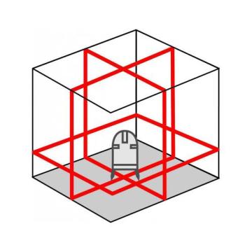LP363 Red Multi-Cone 3X 360° Çizgi Lazer Nivo