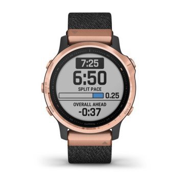 Garmin Fenix 6S Pro Sapphire Rose Gold Siyah Naylon Kayış
