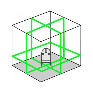 LP363G Green Multi-Cone 3X 360° Çizgi Lazer Nivo