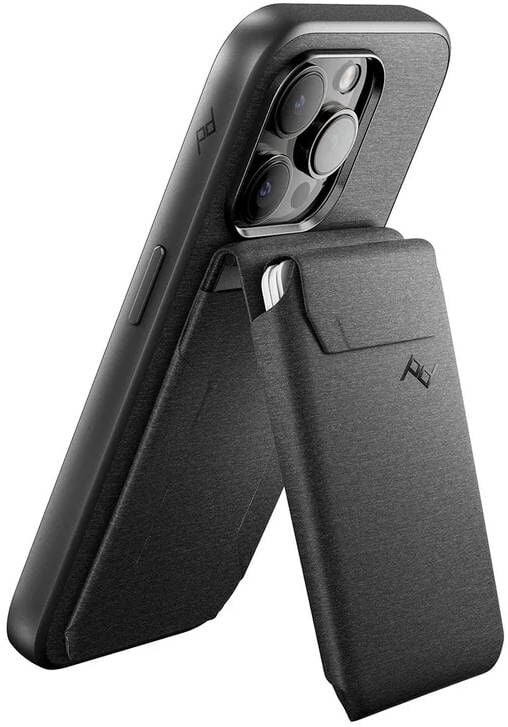 Mobile Wallet Stand Manyetik Cüzdan ve Stand - Charcoal