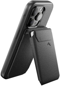 Mobile Wallet Stand Manyetik Cüzdan ve Stand - Charcoal