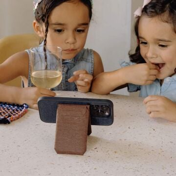 Mobile Wallet Stand Manyetik Cüzdan ve Stand - Redwood