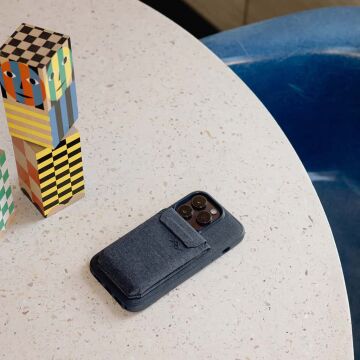 Mobile Wallet Stand Manyetik Cüzdan ve Stand - Midnight