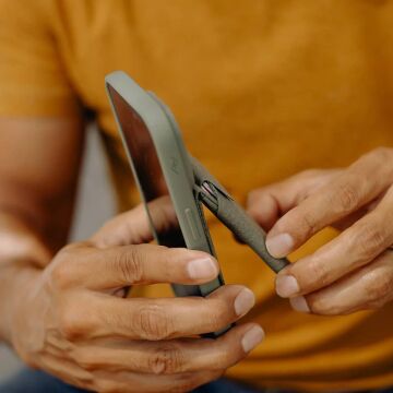 Mobile Wallet Stand Manyetik Cüzdan ve Stand - Sage