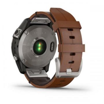 Garmin fenix 7 Sapphire Solar Titanyum - Deri Kayış