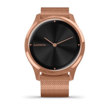Garmin Vivomove Luxe 18K Rose Gold Akıllı Saat-Milanese Rose Gold Çelik Kayış
