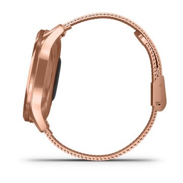 Garmin Vivomove Luxe 18K Rose Gold Akıllı Saat-Milanese Rose Gold Çelik Kayış