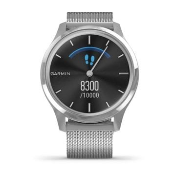Garmin Vivomove Luxe Gümüş Akıllı Saat-Milanese Gümüş Çelik Kayış