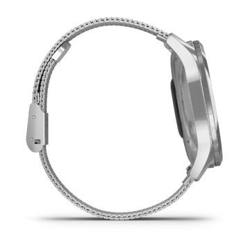 Garmin Vivomove Luxe Gümüş Akıllı Saat-Milanese Gümüş Çelik Kayış