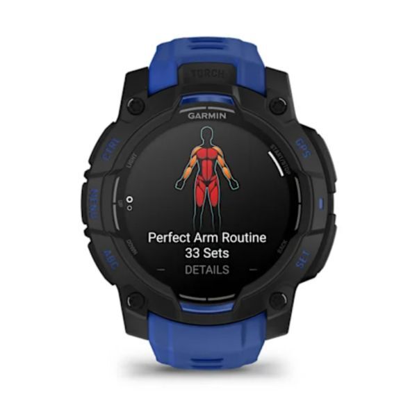 Garmin Instinct 3 - 45 mm AMOLED - Siyah Mavi görsel 4