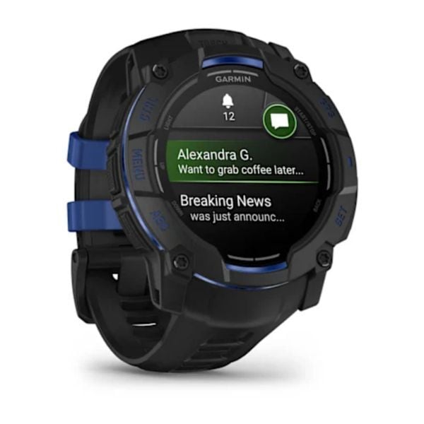 Garmin Instinct 3 - 50 mm AMOLED - Siyah Mavi görsel 3
