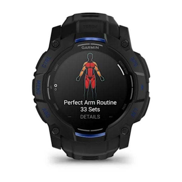 Garmin Instinct 3 - 50 mm AMOLED - Siyah Mavi görsel 4