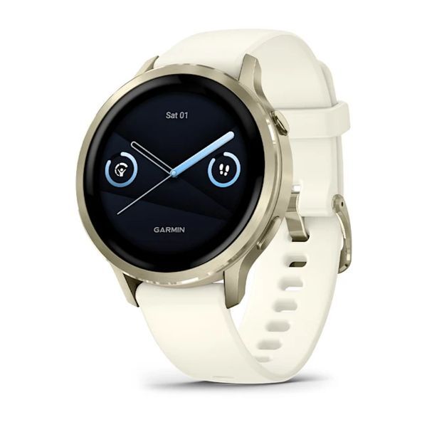 Garmin Venu 4 - 41 mm - Lunar Gold Silikon Kayışlı