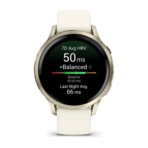 Garmin Venu 4 41 mm Lunar Gold Silikon Kayışlı görsel 2