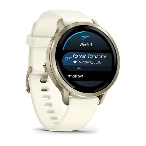 Garmin Venu 4 41 mm Lunar Gold Silikon Kayışlı görsel 3