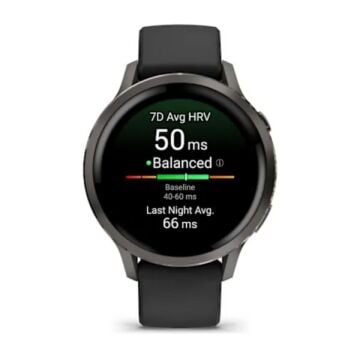 Garmin Venu 4 - 41 mm - Siyah Silikon Kayışlı