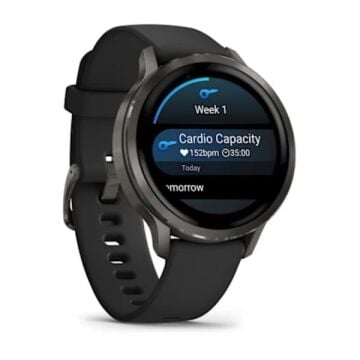 Garmin Venu 4 - 41 mm - Siyah Silikon Kayışlı
