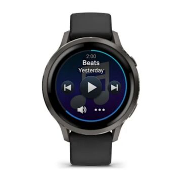Garmin Venu 4 - 41 mm - Siyah Silikon Kayışlı
