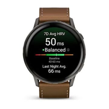 Garmin Venu 4 - 45 mm - Kahverengi Deri Kayışlı