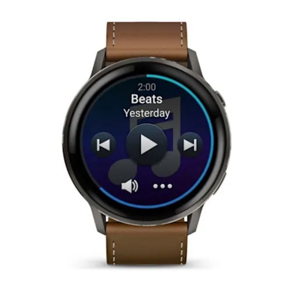 Garmin Venu 4 45 mm Kahverengi Deri Kayışlı görsel 4