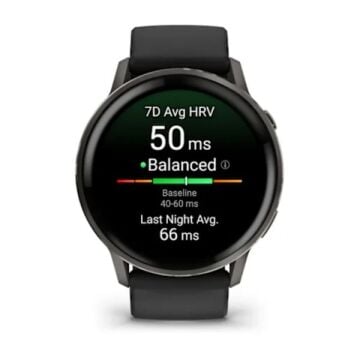 Garmin Venu 4 - 45 mm - Siyah Silikon Kayışlı