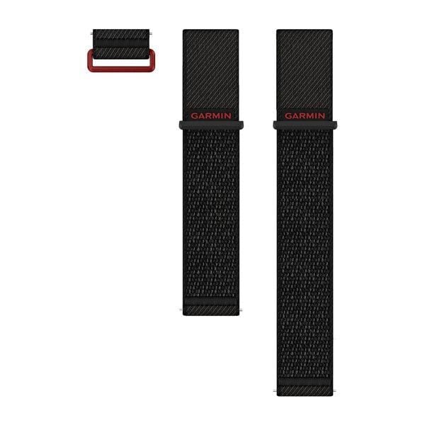 Garmin Quick Release 24 mm Yedek Kayış - Siyah ComfortFit Naylon