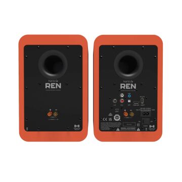 Ren | 200W 5'' Aktif Kitaplık Hoparlörleri | Mat Turuncu, Çift