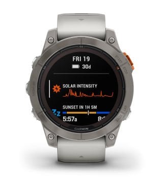Garmin fenix 7 Pro Sapphire Solar Edition Titanyum Beyaz, Turuncu