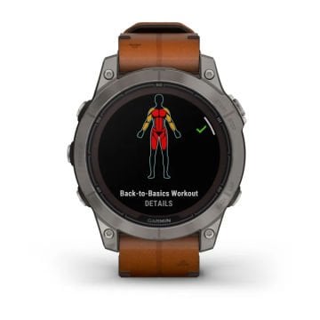Garmin fenix 7 Pro Sapphire Solar Edition Titanyum Kahverengi Deri Kayışlı