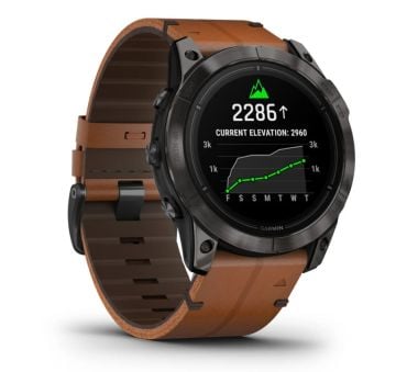 Garmin epix Pro (Gen 2) – Sapphire Edition Karbon Gri DLC Titanyum-Deri Kayış | 51 mm