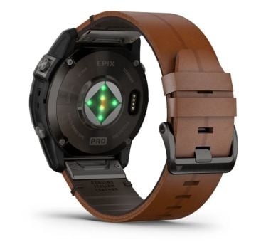 Garmin epix Pro (Gen 2) – Sapphire Edition Karbon Gri DLC Titanyum-Deri Kayış | 51 mm