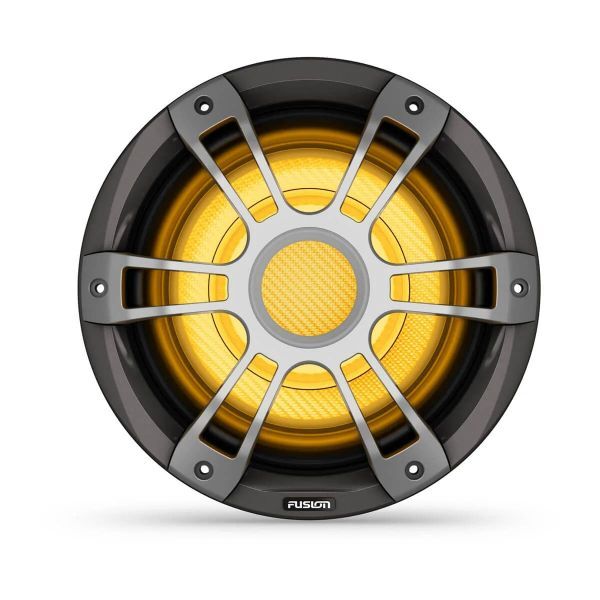 Fusion Signature Series 3i Marine Subwoofers - 10'' 600 watt CRGBW Sports Gray Marine Subwoofer