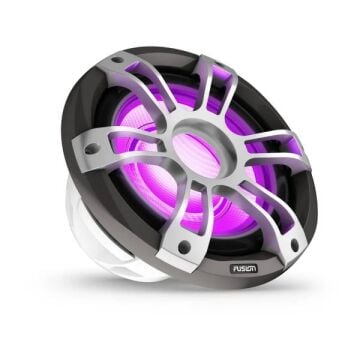Fusion Signature Series 3i Marine Subwoofers - 10'' 600 watt CRGBW Sports Gray Marine Subwoofer