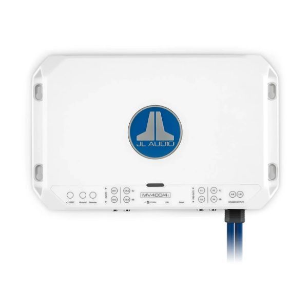 JL Audio MVi Marine Amplifikatörü - 4 Kanallı Tam Aralıklı Deniz Amplifikatörü (400 watt)